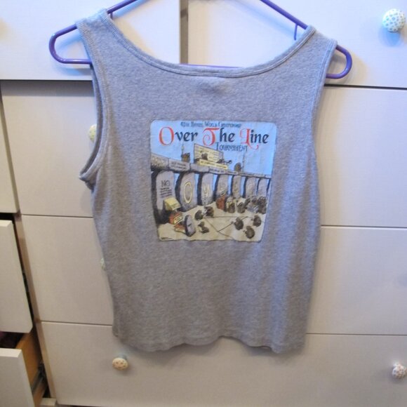 Sitewide Sale Over The Line Tank Top Gray Size Medium - Picture 4 of 5